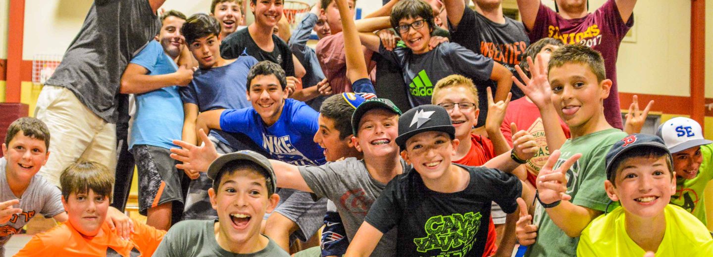 Group of boys indoors with staff