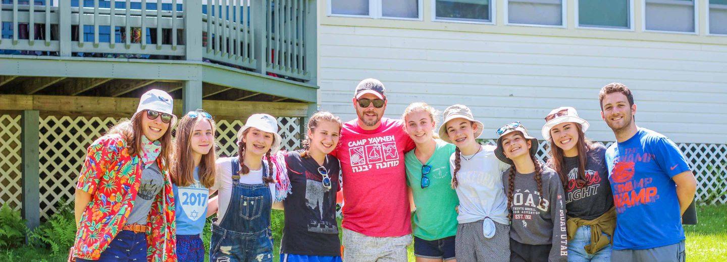 Campers and staff outside
